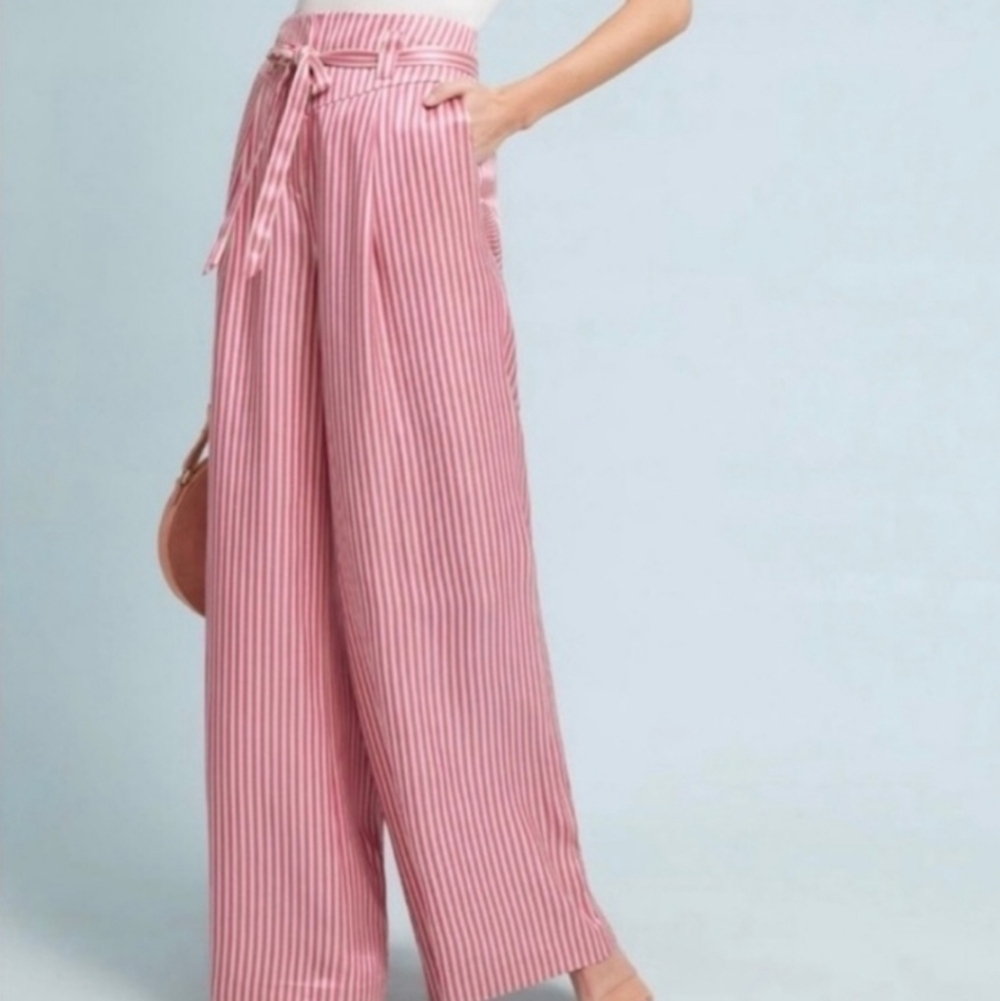 Anthropologie Ett Twa Striped Ventura High Waist Trousers 6